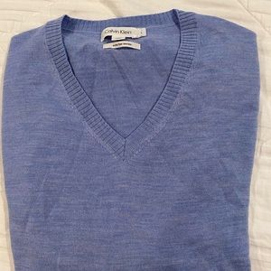 Calvin Klein light blue v neck sweater
